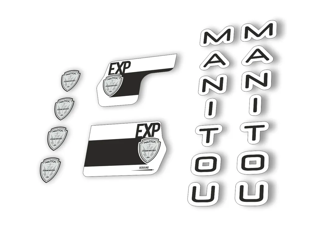 Manitou Mattoc Expert 2020 Fork Suspension Decal Kit Sticker Set Black - 1
