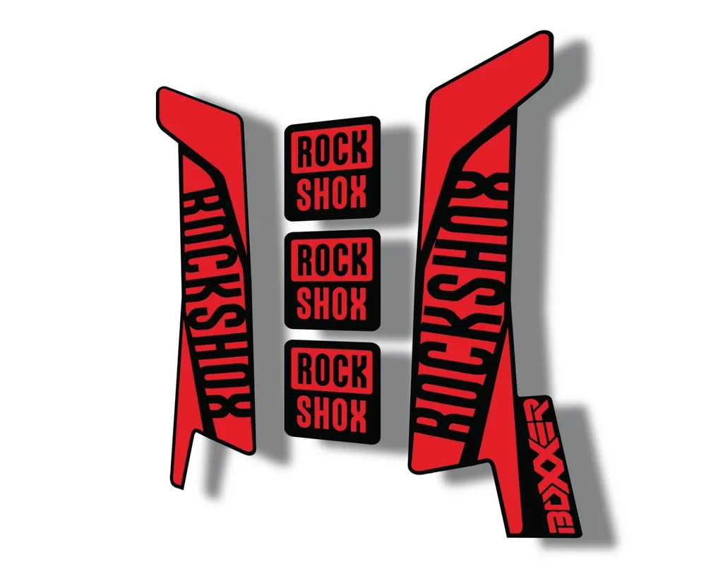 Rock Shox BOXXER 2017 Mountain Bike Cycling Decal Kit Sticker Red - 1