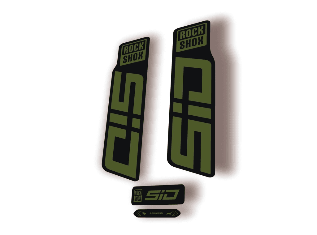 Rock Shox SID 2024 Fork Decal Mountain Bike Cycling Sticker Kit Olive - 1