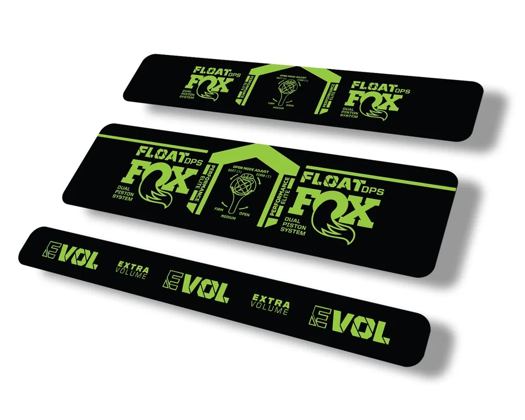 FOX Float DPS 2021 Performance Elite Rear Shock Suspension Sticker Decal Green - 1