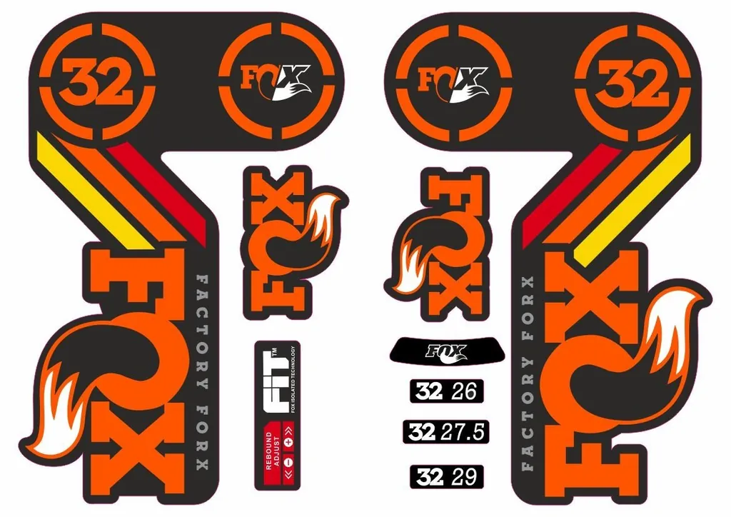 FOX 32 Heritage 2015 Fork Suspension Factory Decal Sticker Adhesive Rainbow - 1