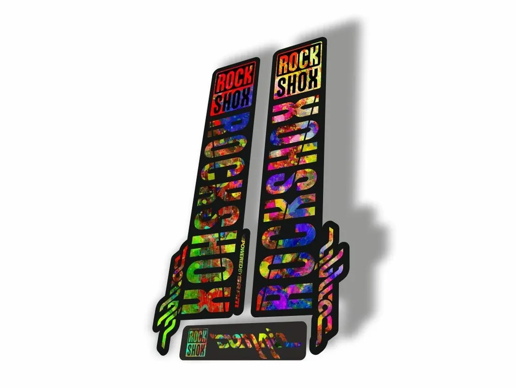 Rock Shox DOMAIN 2018 Fork Decal Mountain Bike Cycling Sticker Oil Slick - 1