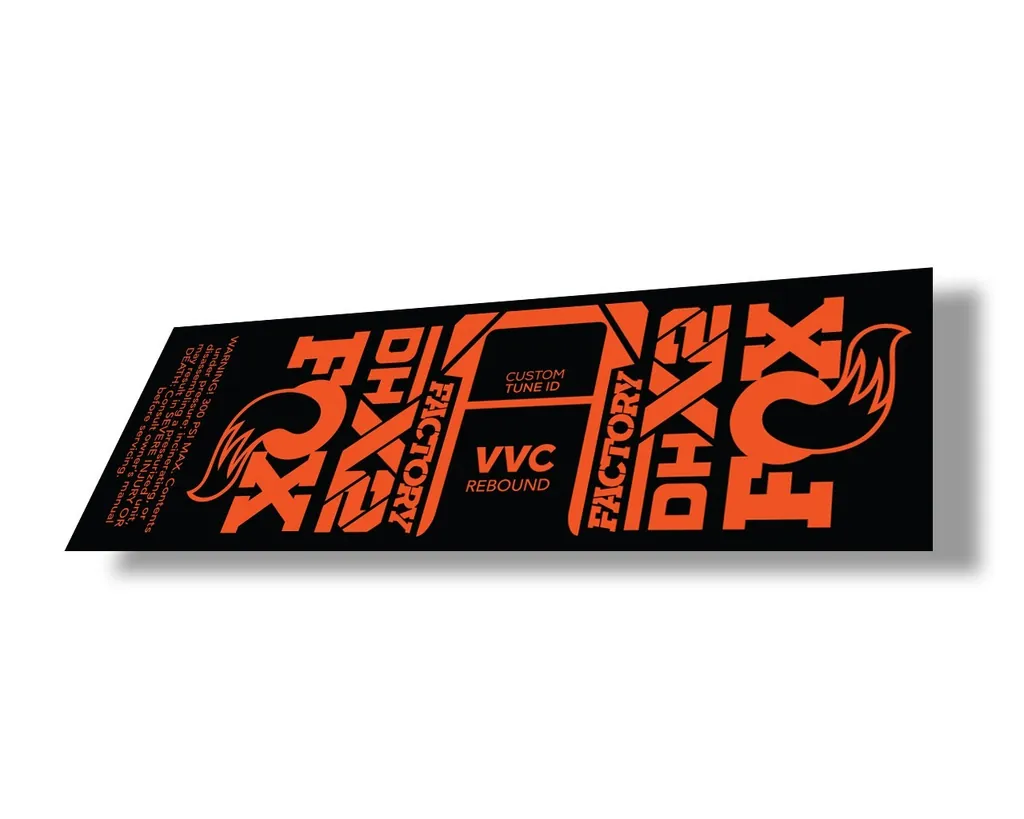 FOX Float DHX2 2021 Rear Shock Suspension Sticker Factory Decal Adhesive Orange - 1