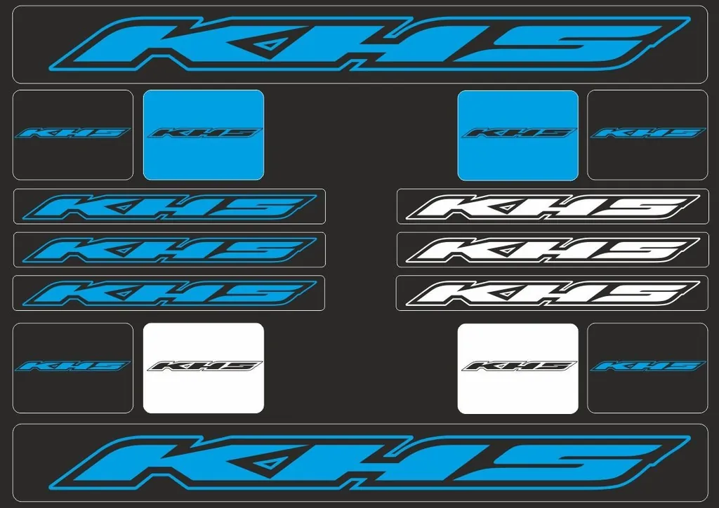 Bicycle Vinyl Frame Stickers – Compatible with KHS Mountain Bikes – Blue - 1
