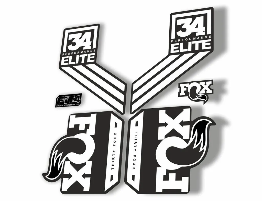 FOX 34 Elite Performance 2017-18 Fork Suspension Factory Decal Sticker White - 1