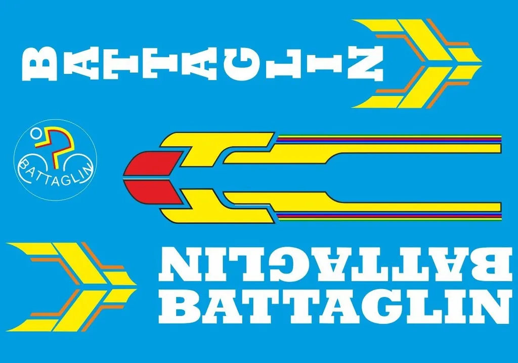 Bicycle Vinyl Frame Stickers Custom Compatible with Battaglin Black White - 1
