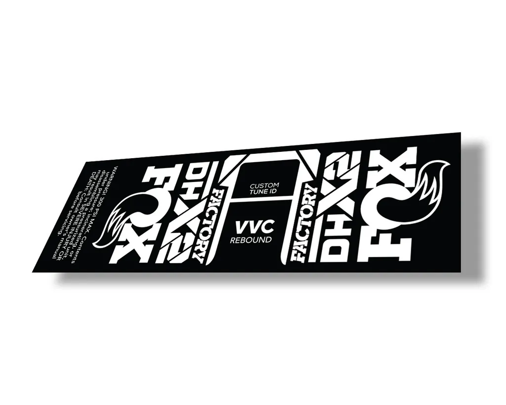 FOX Float DHX2 2021 Rear Shock Suspension Factory Sticker Decal Adhesive White - 1