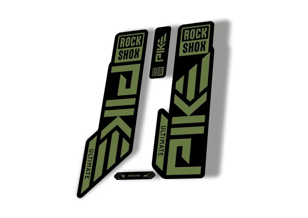 Rock Shox PIKE ULTIMATE 2023 Mountain Bike Cycling Decal Sticker Adhesive Olive - 1