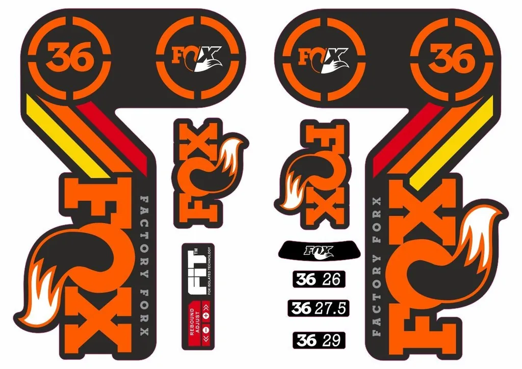 FOX 36 Heritage 2015 Fork Suspension Factory Decal Sticker Adhesive Rainbow - 1