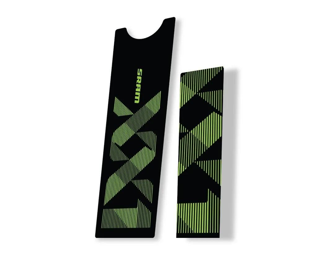 Crank Set Stickers Decals MTB Sram XX1 Eagle Dub 2018 Bicycle 2Pcs Green - 1