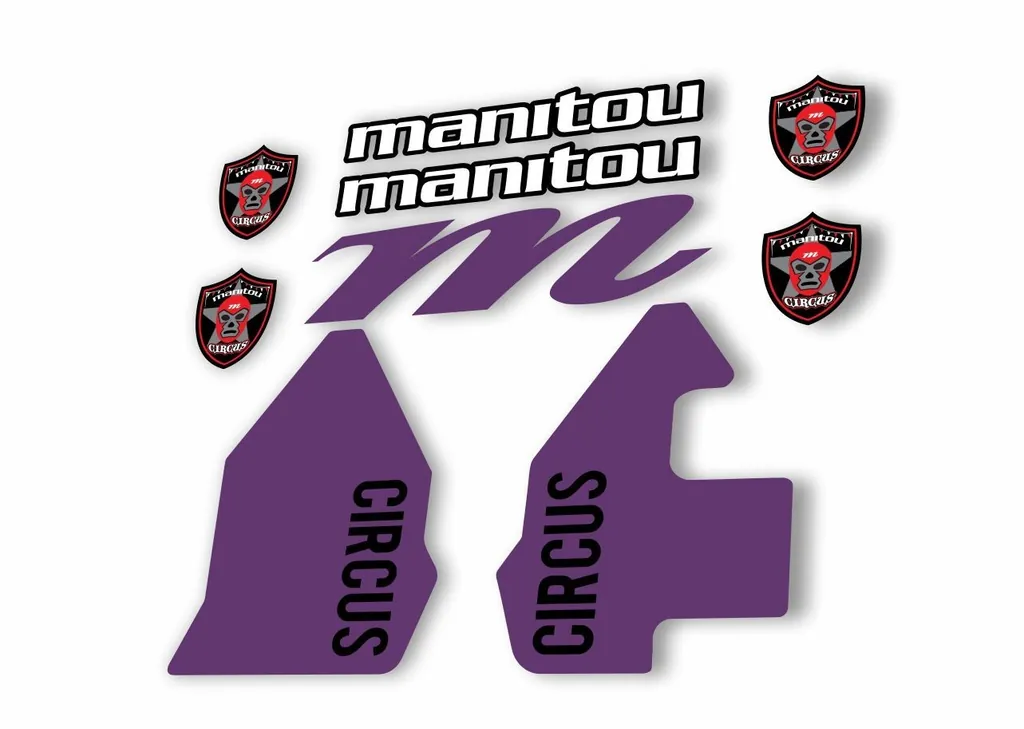 Manitou CIRCUS 2018 Fork Suspension Decal Kit Sticker Purple - 1