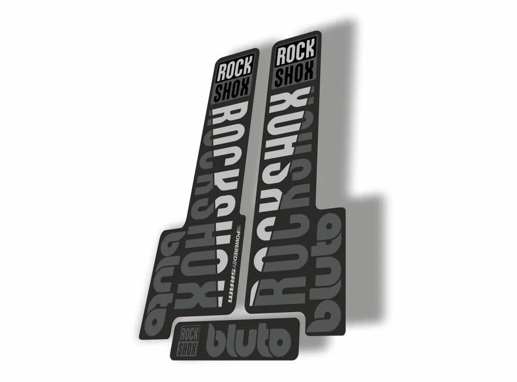 Rock Shox BLUTO 2018 Mountain Bike Cycling Decal Kit Sticker Gray - 1
