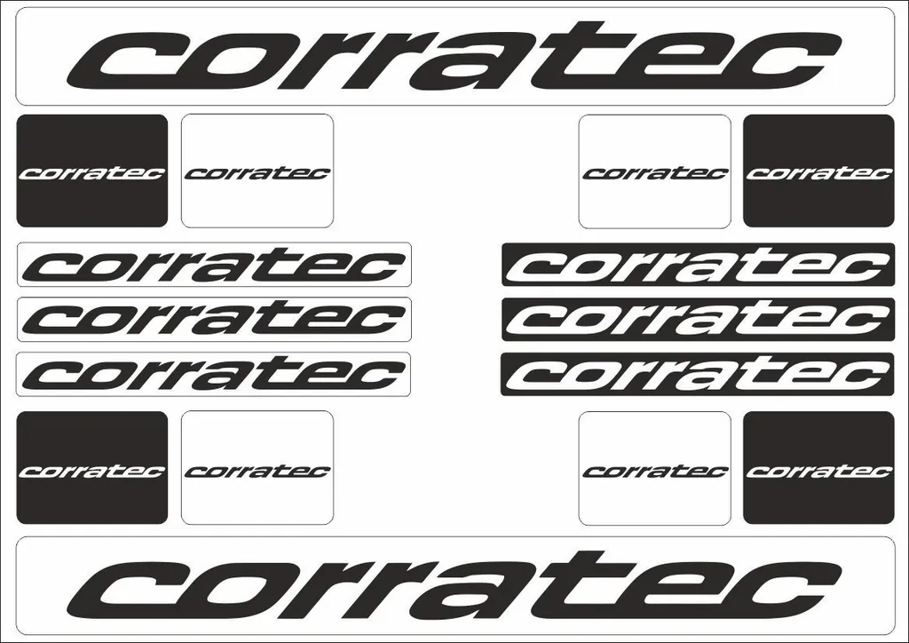Bicycle Vinyl Frame Stickers Custom Compatible with CORRATEC Black - 1