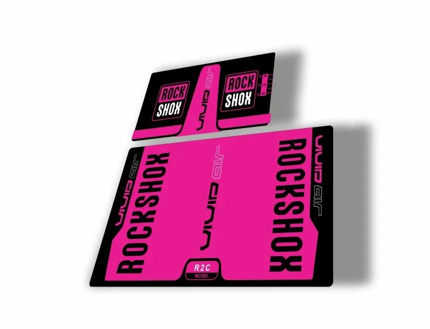 Rock Shox Vivid Air R2C 2016 Rear Shock MTB Decal Sticker Adhesive Pink - 1