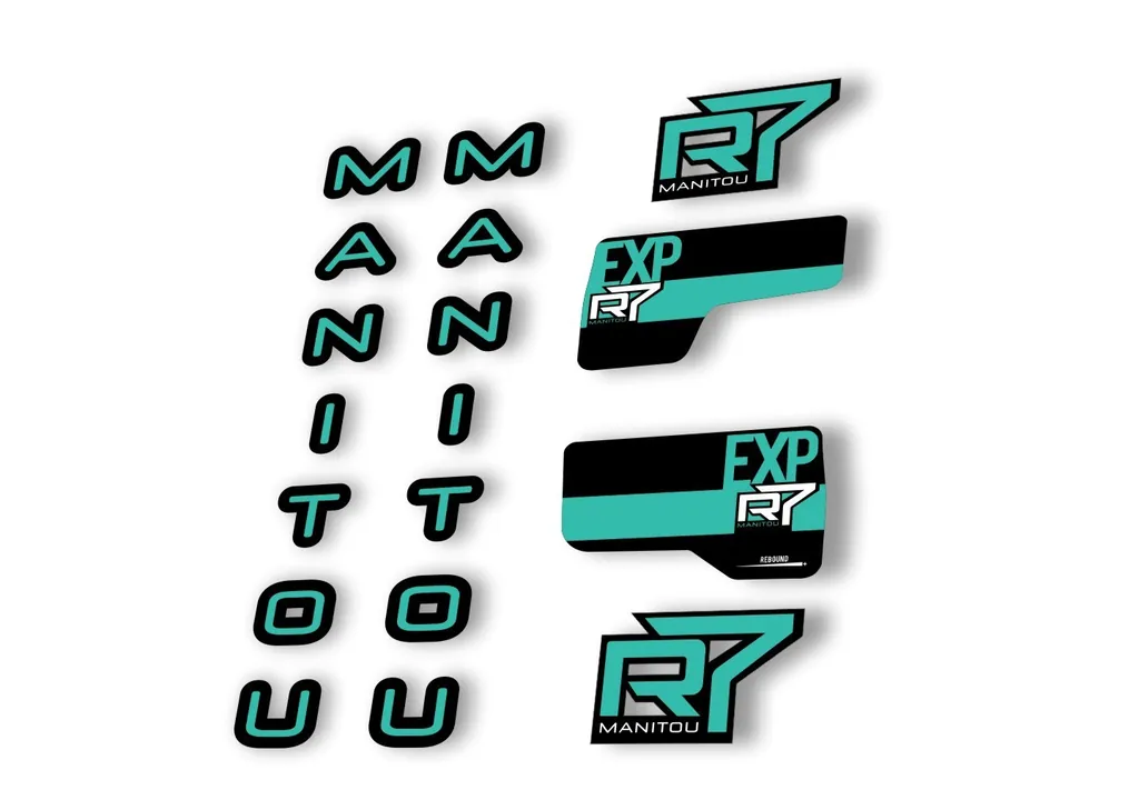 Manitou R7 Expert 2020 Fork Suspension Decal Kit Sticker Set Dolphin - 1