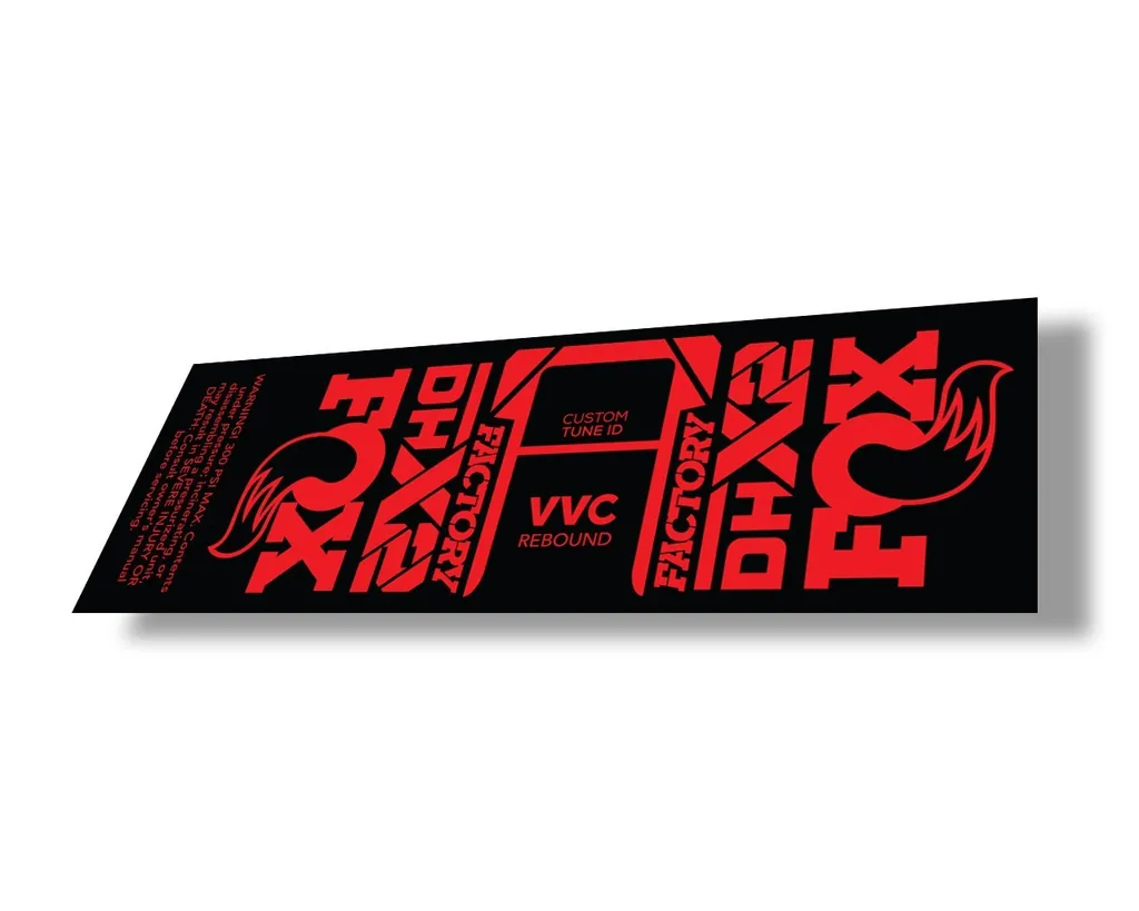 FOX Float DHX2 2021 Rear Shock Suspension Sticker Factory Decal Adhesive Red - 1