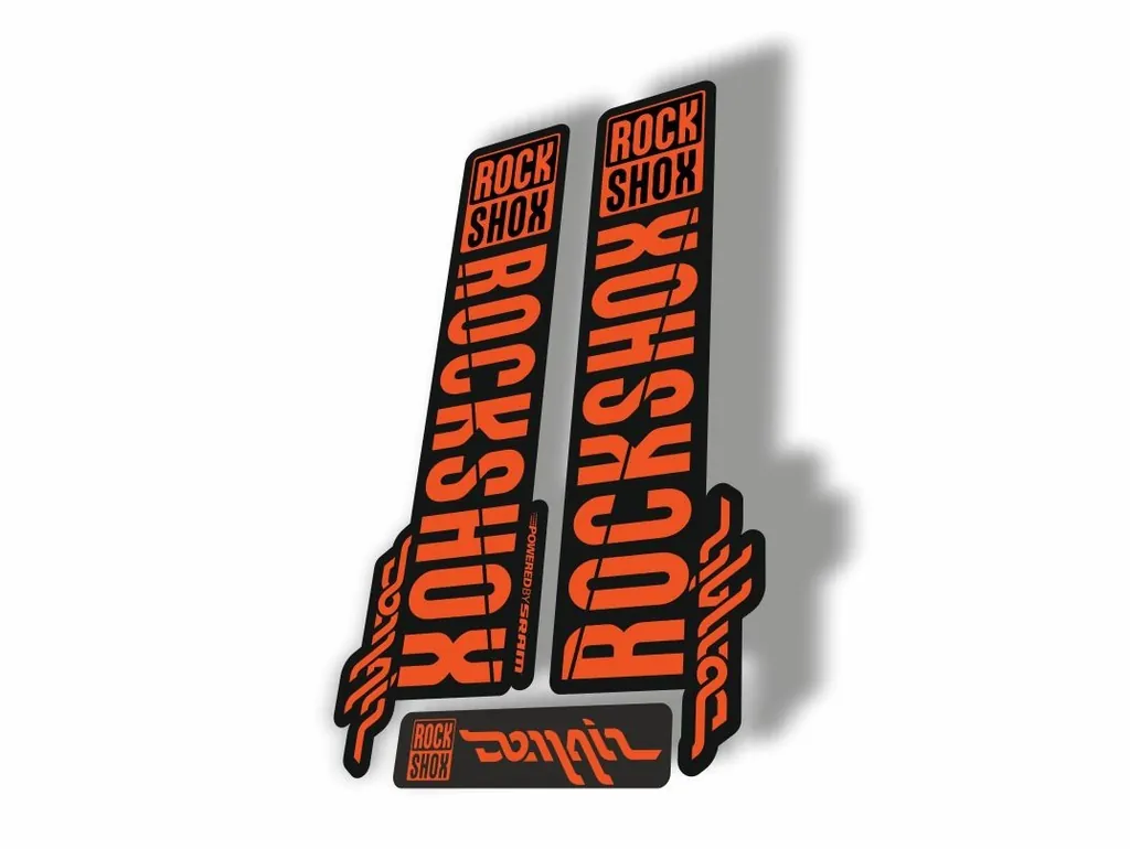 Rock Shox DOMAIN 2018 Fork Decal Mountain Bike Cycling Sticker Adhesive Orange - 1