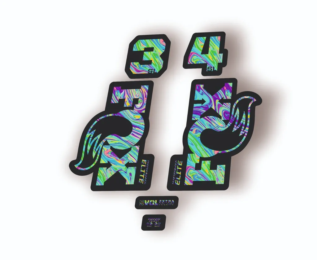 FOX 34 SL Elite Performance 2026 Fork Factory Decal Sticker Adhesive Oil Slick 1 - 1