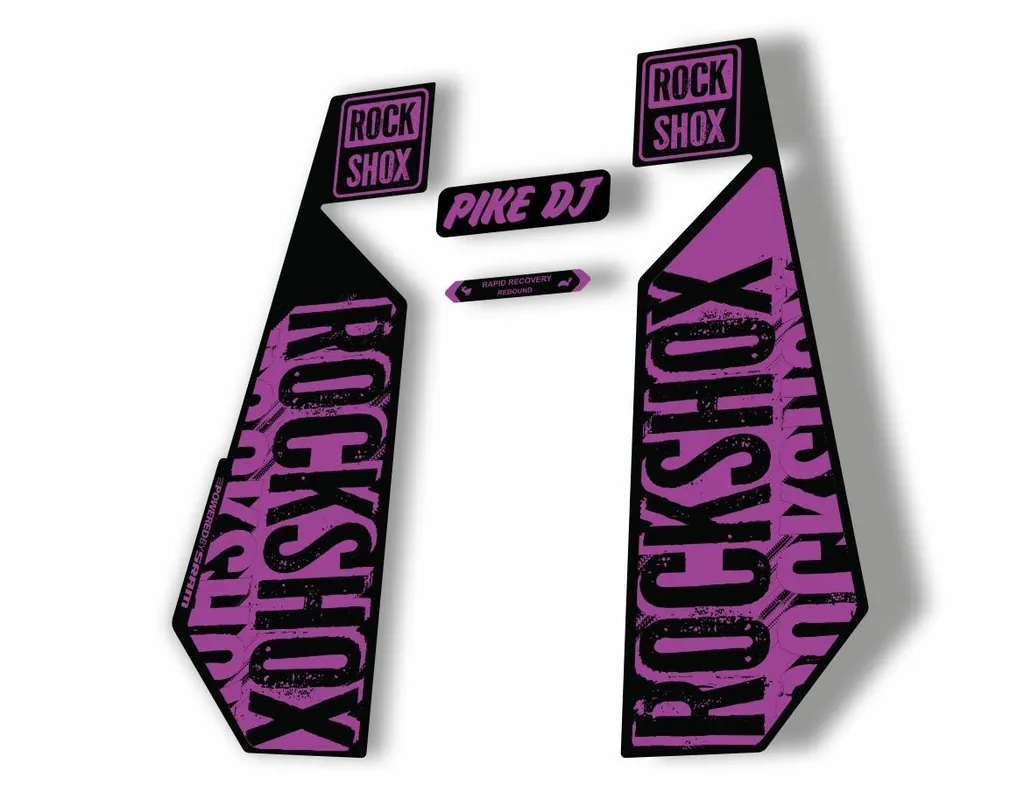 Rock Shox PIKE DJ 2017 Fork Decal Mountain Bike Cycling Sticker Adhesive Purple - 1
