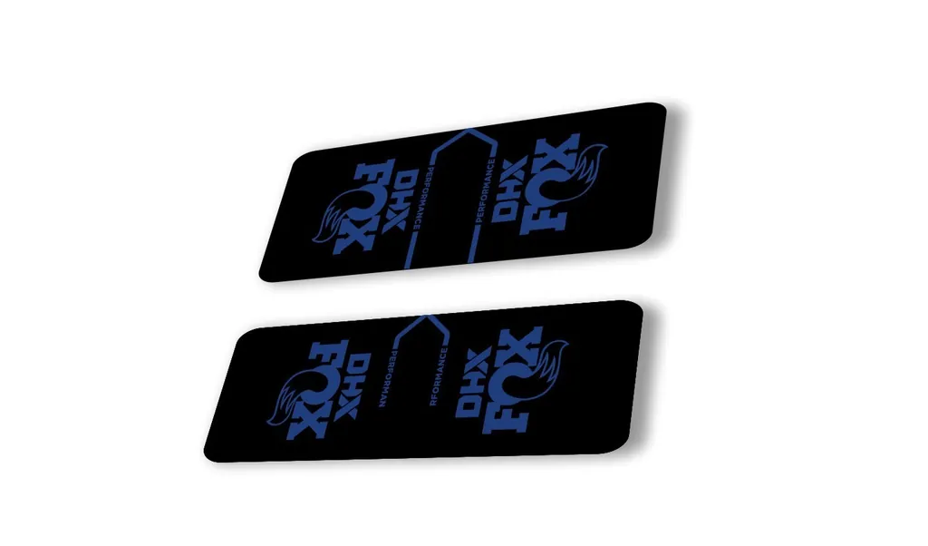 FOX DHX 2022 Performance Rear Shock Suspension Sticker Decal Adhesive Dark Blue - 1