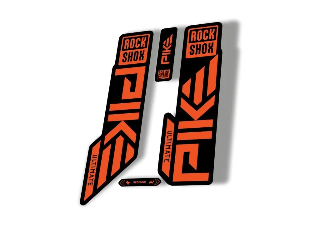 Rock Shox PIKE ULTIMATE 2023 Mountain Bike Cycling Decal Sticker Adhesive Orange - 1