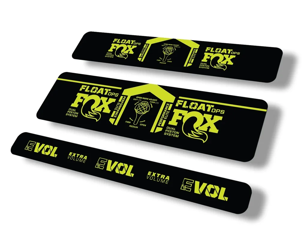 FOX Float DPS 2021 Performance Elite Rear Shock Sticker Decal Lime Green - 1