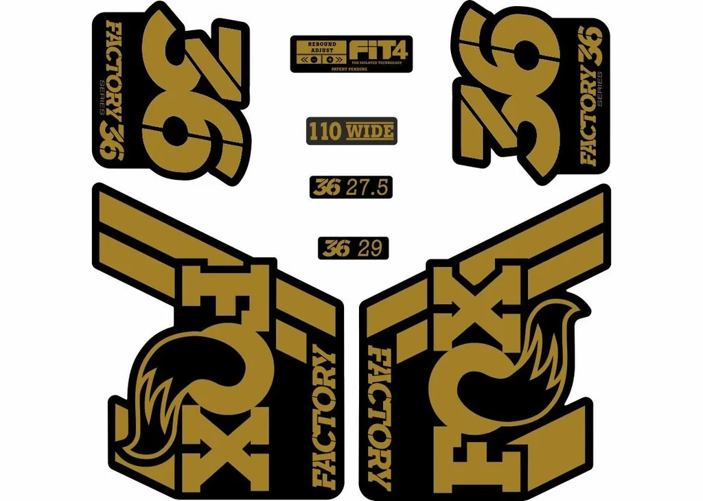 FOX 36 Float 2018-19 Forks Suspension Factory Decal Sticker Adhesive Pale Gold - 1
