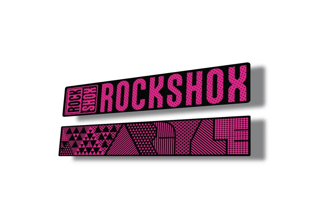 Rock Shox ARGYLE 2017 Fork Decal Mountain Bike Cycling Sticker Pink - 1