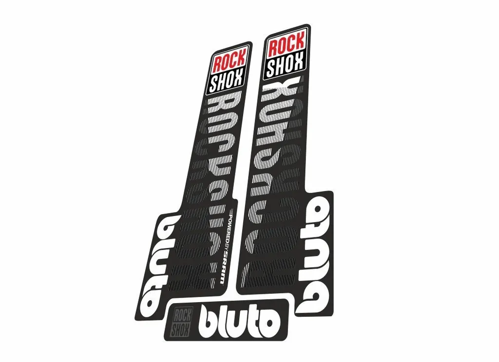 Rock Shox BLUTO 2018 Mountain Bike Cycling Decal Kit Sticker Black White - 1