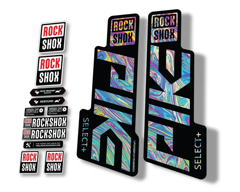 Rock Shox PIKE 2020 Select Plus + Mountain Bike Cycling Decal Sticker Oil Slick1 - 1