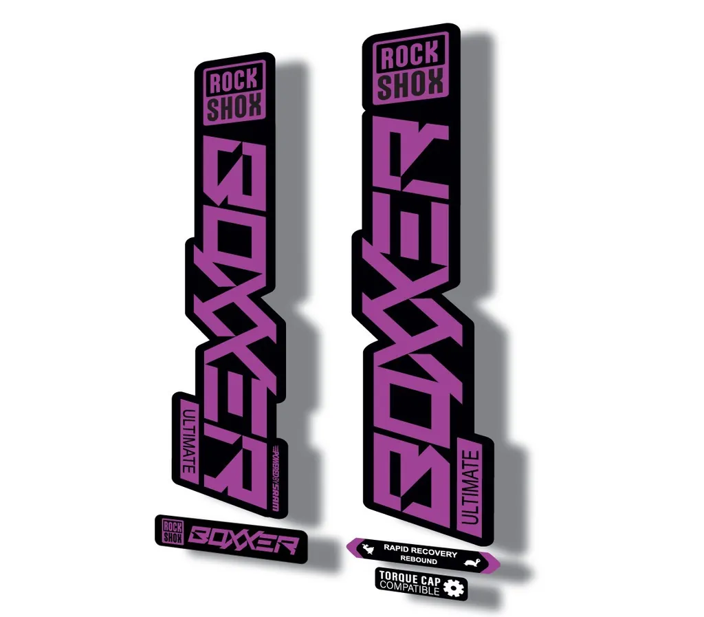 Rock Shox BOXXER 2020 ULTIMATE Mountain Bike Cycling Decal Adhesive Purple - 1