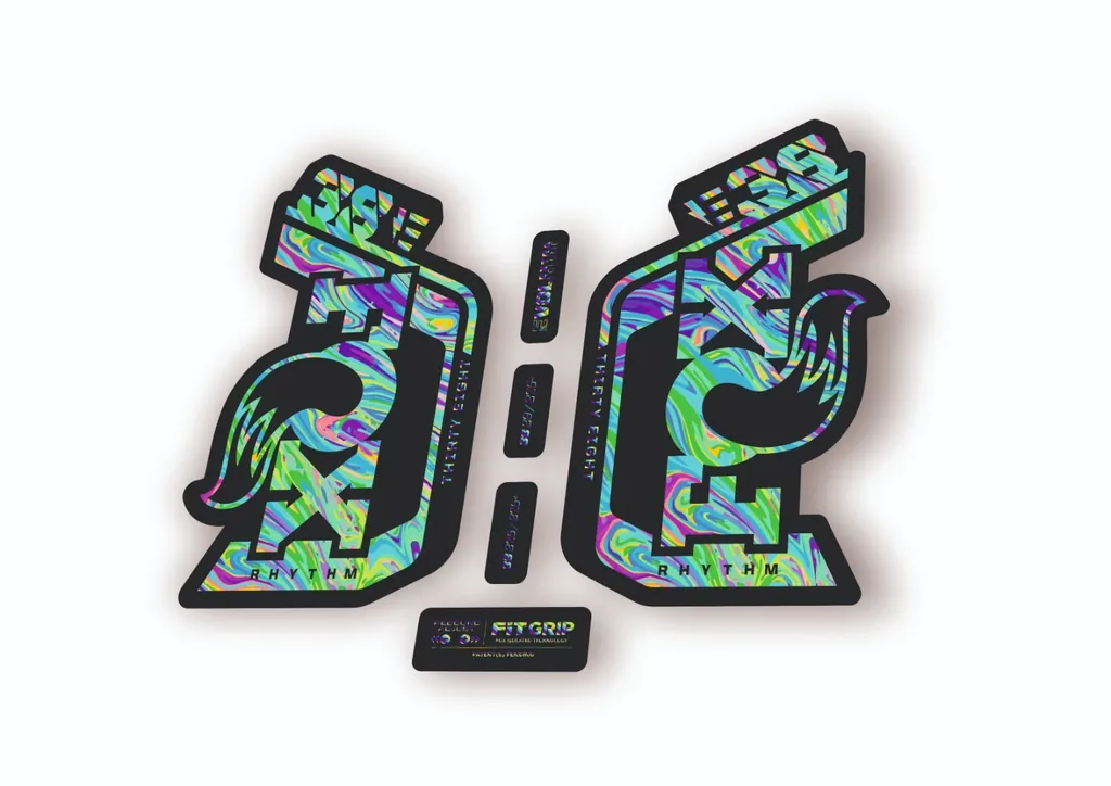 Fox 38 Rhythm E Bike 2024 Fork Suspension Factory Decal Sticker Oil Slick 1 - 1