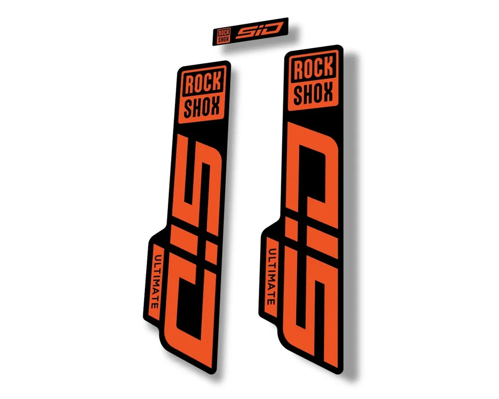 Rock Shox SID 2021 ULTIMATE Fork Decal Mountain Bike Cycling Sticker Orange - 1
