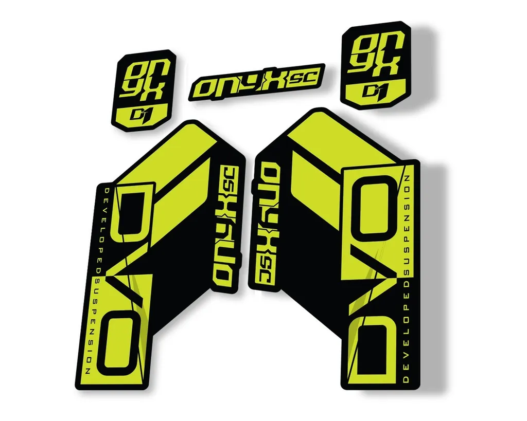 DVO Onyx SC D1 2019 Fork Suspension Sticker Factory Decal Adhesive Lime Green - 1