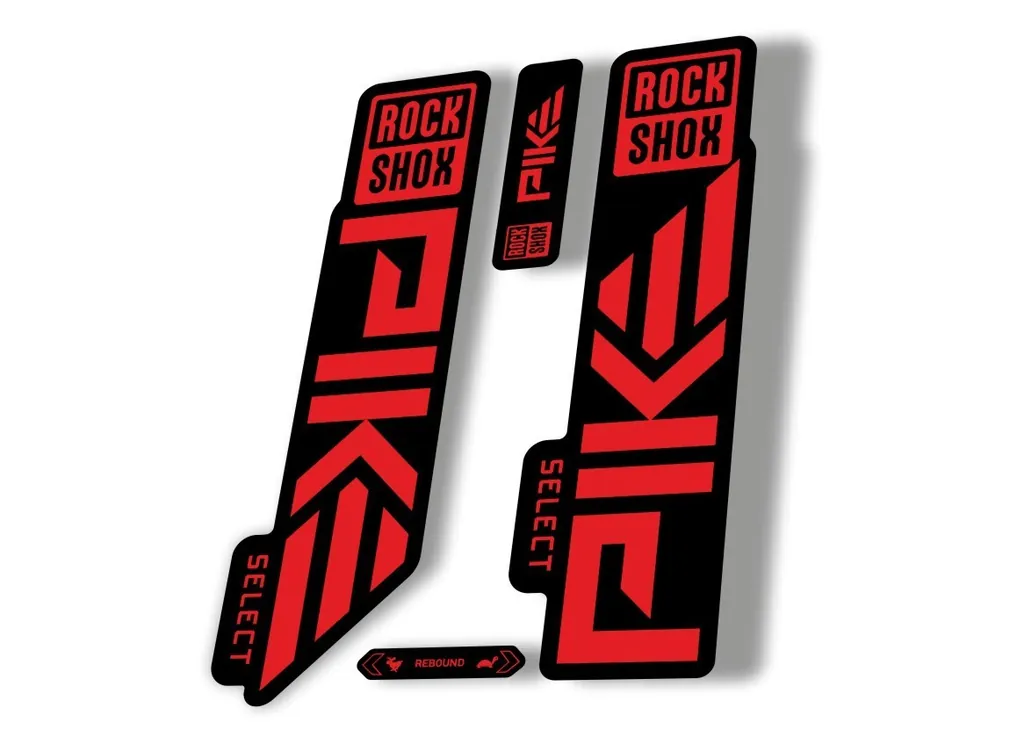Rock Shox PIKE SELECT 2023 Mountain Bike Cycling Decal Sticker Adhesive Red - 1
