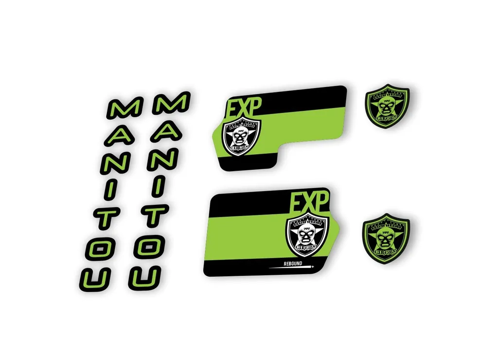 Manitou Circus Expert 2020 Fork Suspension Decal Kit Sticker Green - 1