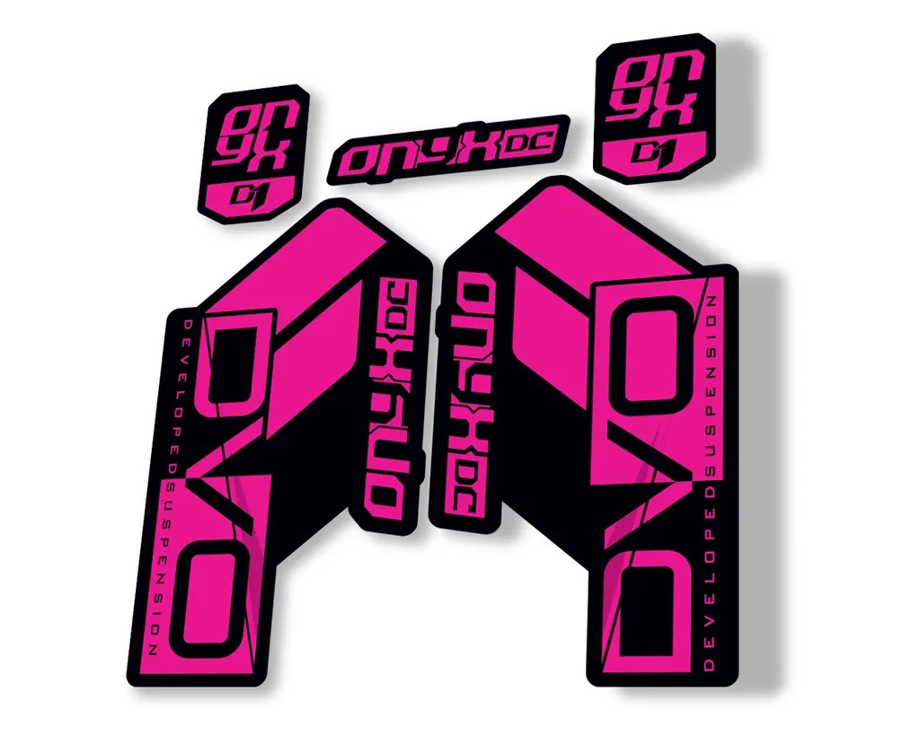 DVO Onyx DC D1 2019 Fork Suspension Sticker Factory Decal Adhesive Pink - 1