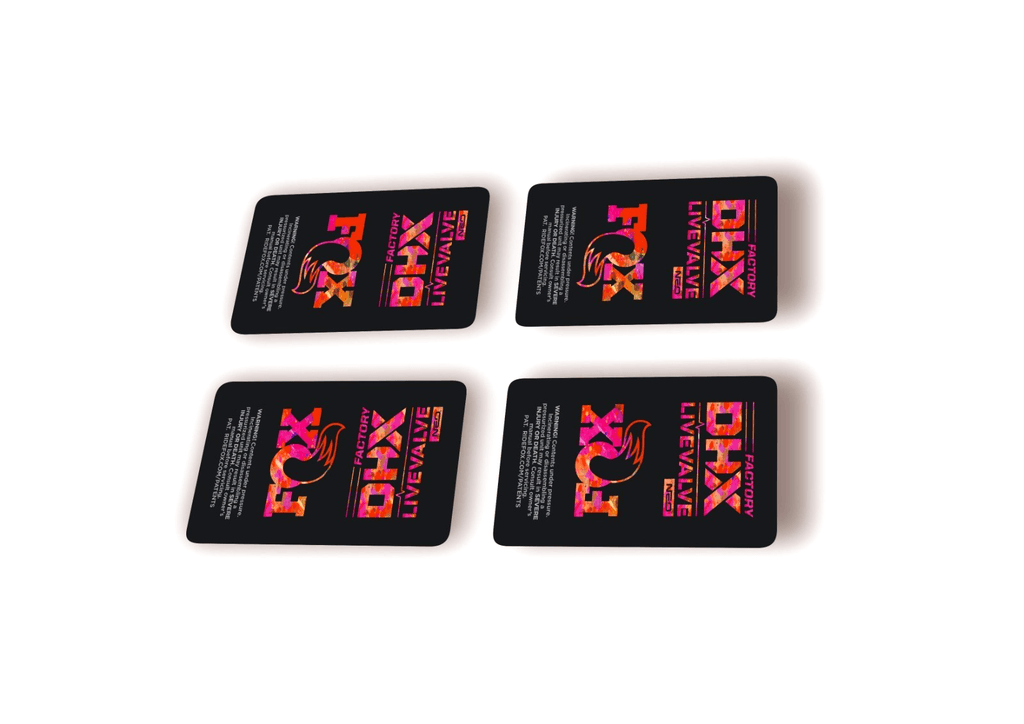 FOX DHX 2025 Factory Live Valve NEO Rear Shock Decal Sticker Kit Oil Slick - 1