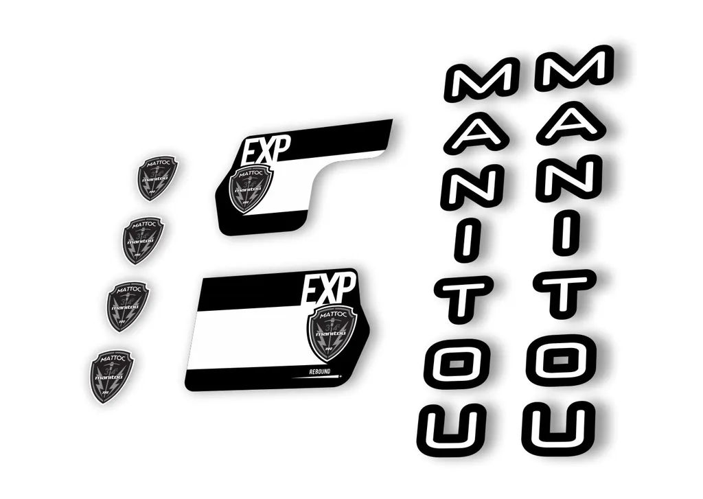 Manitou Mattoc Expert 2020 Fork Suspension Decal Kit Sticker Set White - 1