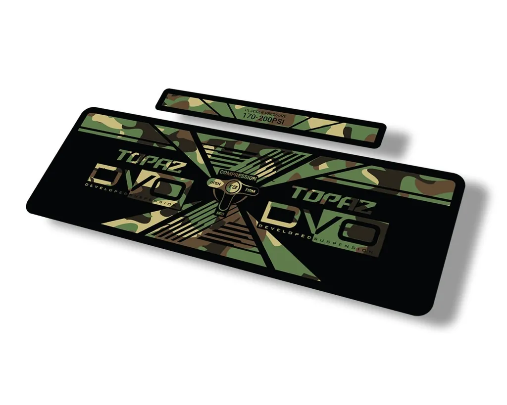 DVO 2020 Topaz AM Rear Shock Suspension Sticker Factory Decal Adhesive Camo - 1