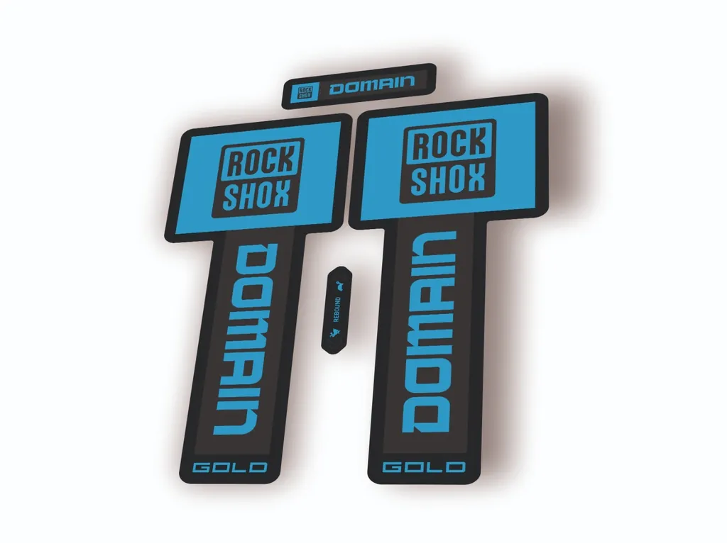 Rock Shox DOMAIN GOLD 2025 Mountain Bike Cycling Decal Sticker Adhesive Blue - 1