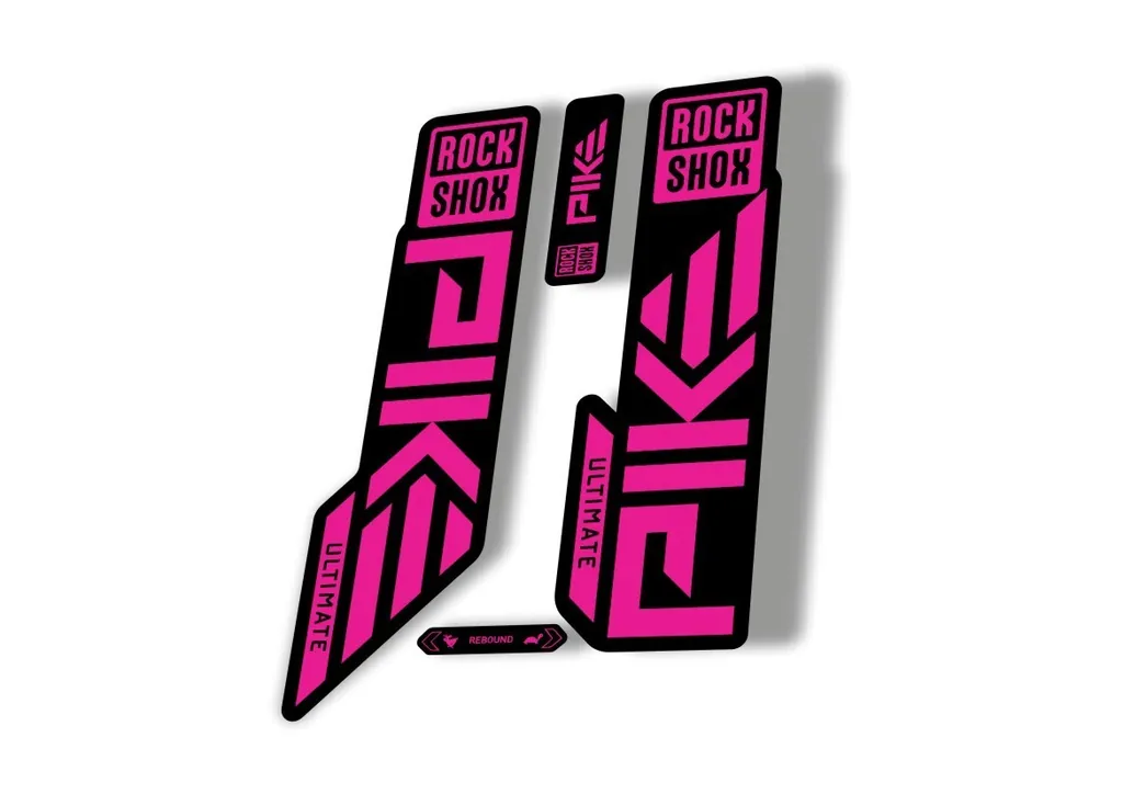 Rock Shox PIKE ULTIMATE 2023 Mountain Bike Cycling Decal Sticker Adhesive Pink - 1