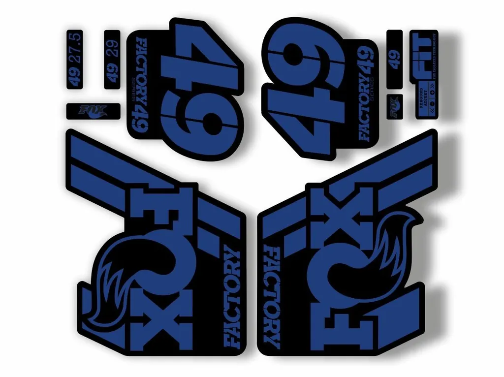 FOX 49 Float 2018-19 Forks Suspension Factory Decal Sticker Adhesive Dark Blue - 1