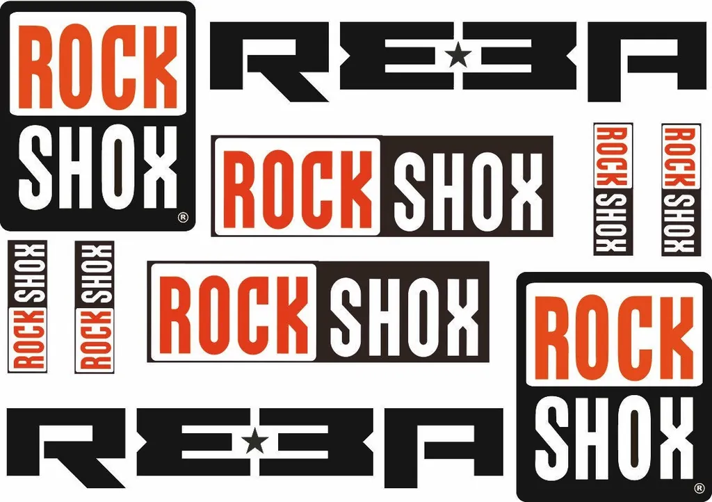 Rock Shox Reba Bicycle Forks Decals Stickers Graphic Set Vinyl Logo Adhesive - 1