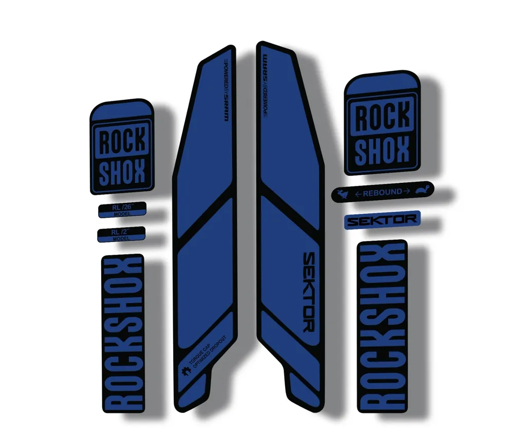 Rock Shox SEKTOR 2015 Fork Decal Mountain Bike Cycling Sticker Adhesiv Dark Blue - 1