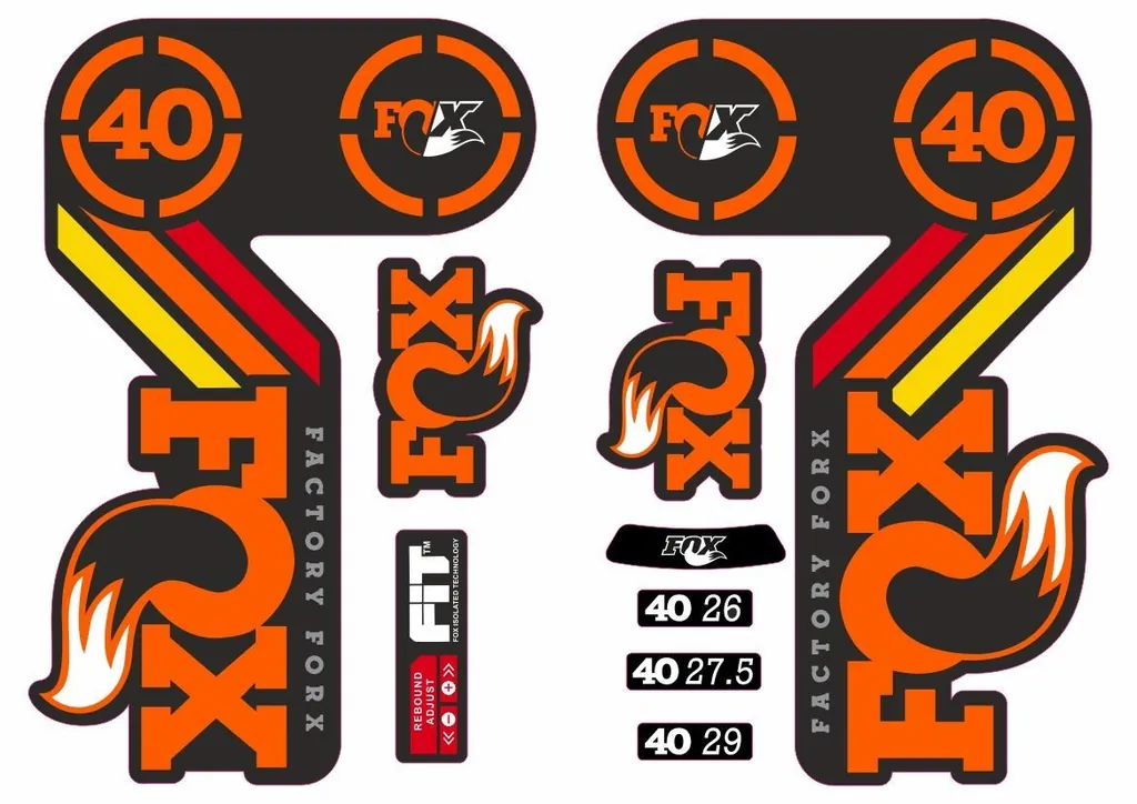 FOX 40 Heritage 2015 Fork Suspension Factory Decal Sticker Adhesive Rainbow - 1