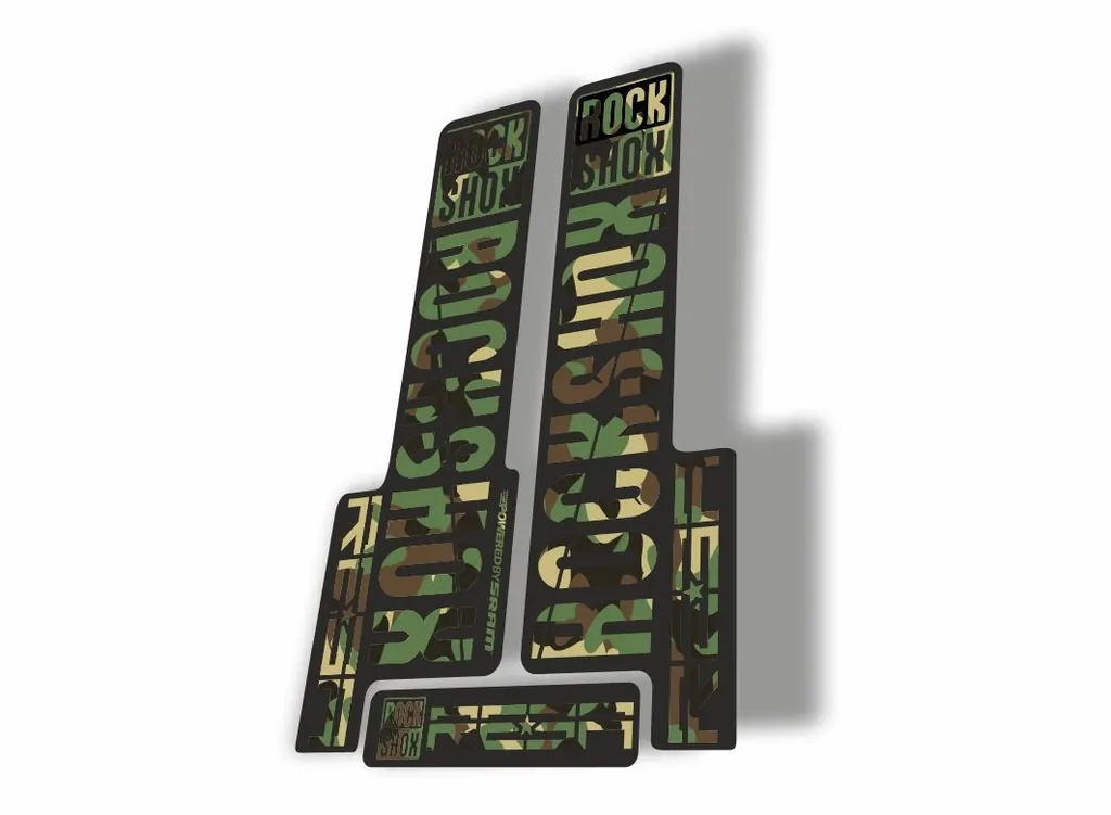 Rock Shox REBA 2018 Fork Decal Mountain Bike Cycling Sticker Adhesive Camo - 1