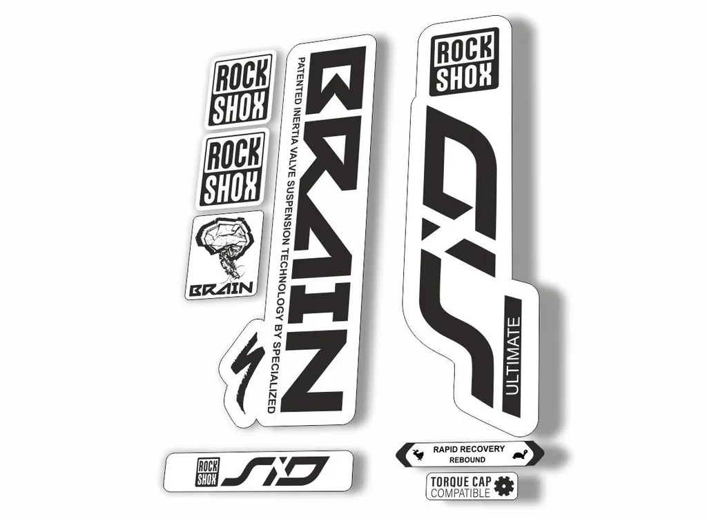 Rock Shox SID Brain ULTIMATE 2020 Mountain Bike Cycling Decal Sticker Black - 1