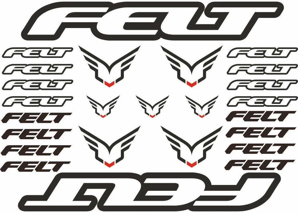 Bicycle Vinyl Frame Stickers – Compatible with FELT Bikes White 16 Pcs - 1