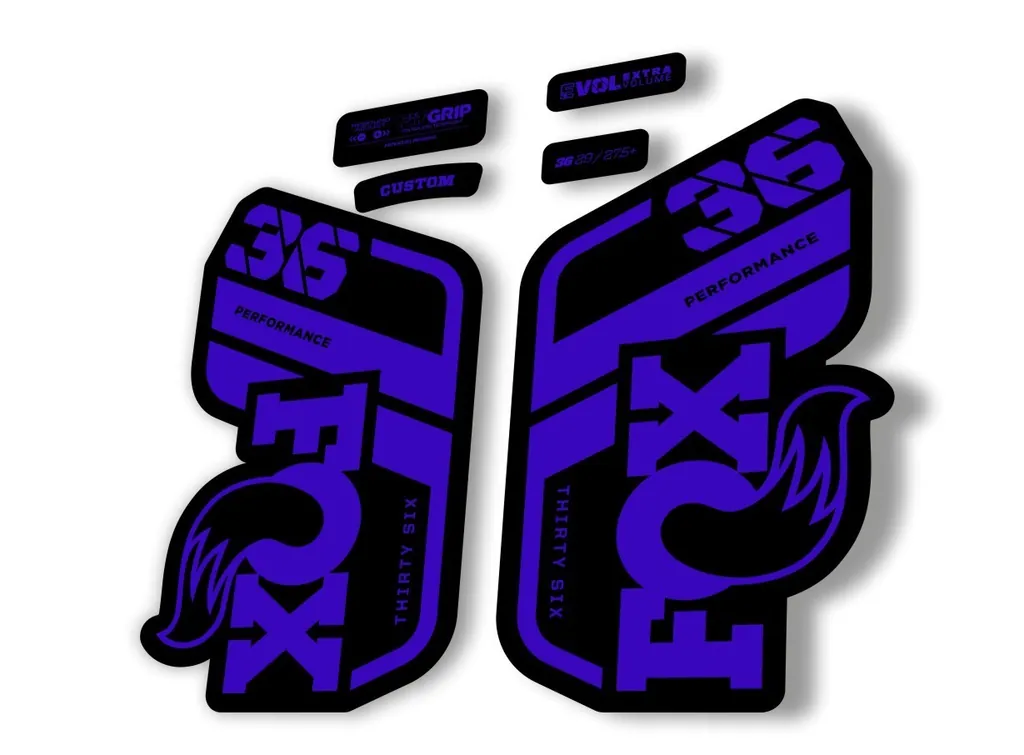FOX 36 Performance 2021 Factory Fork Decals Suspension Sticker Blue 1 - 1